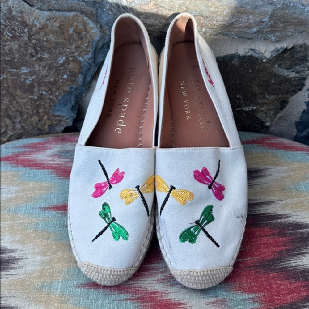 kate spade new york Women's Dragonfly Espadrille Flats size 8